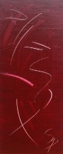© Hans Spitzeck: Grattage VI, Öl auf Leinwand, 70 x 30 cm