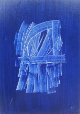 © Hans Spitzeck: Grattage III, Öl auf Leinwand, 70 x 50 cm