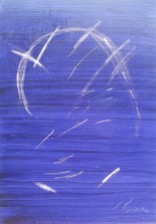 © Hans Spitzeck: Grattage IV, Öl auf Leinwand, 70 x 50 cm